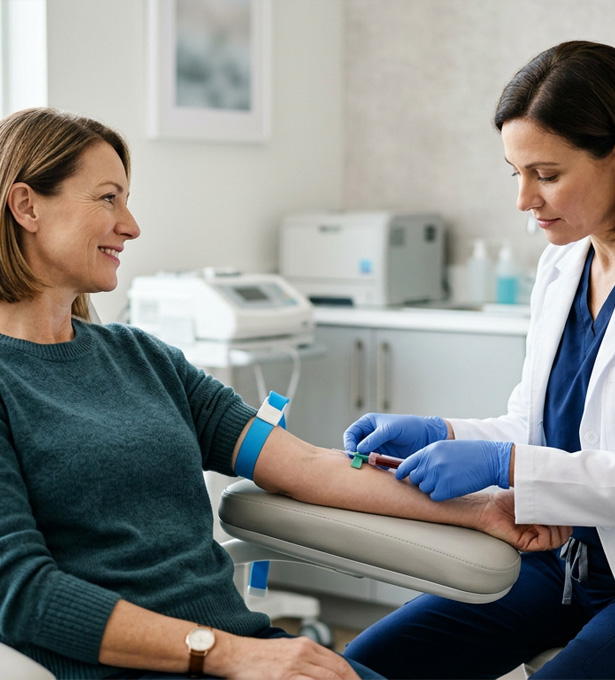 blood testing doctor